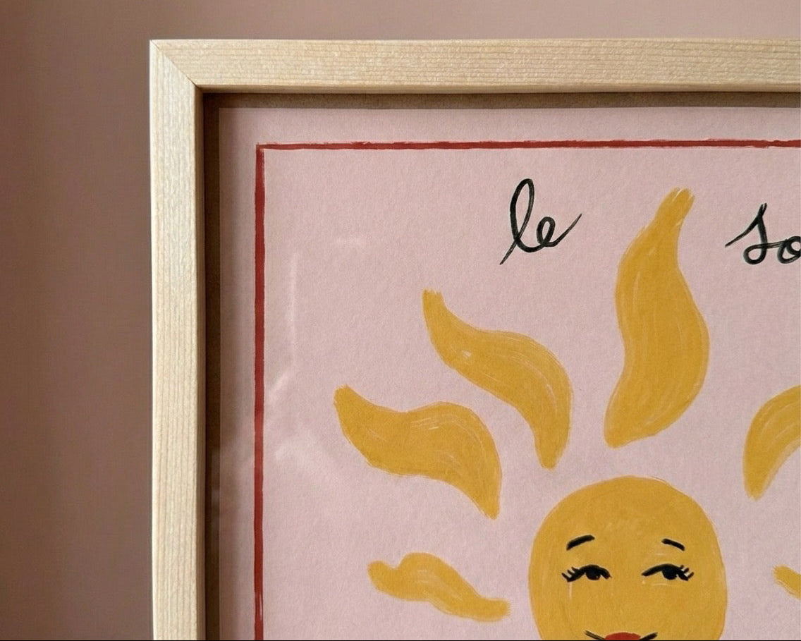 Le Soleil & La Lune Çerçeveli Poster