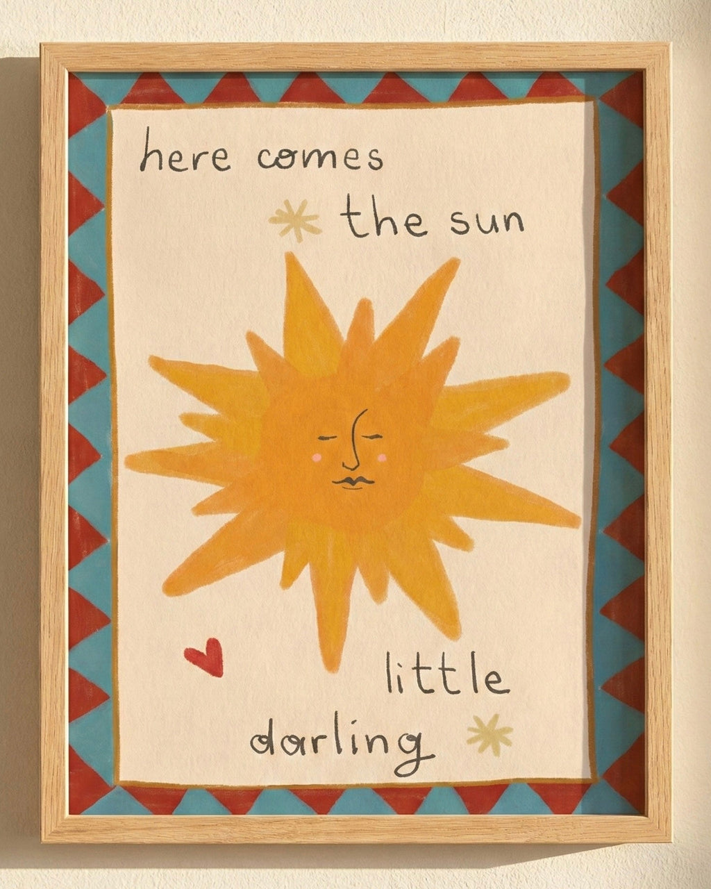 Here Comes The Sun Çerçeveli Poster