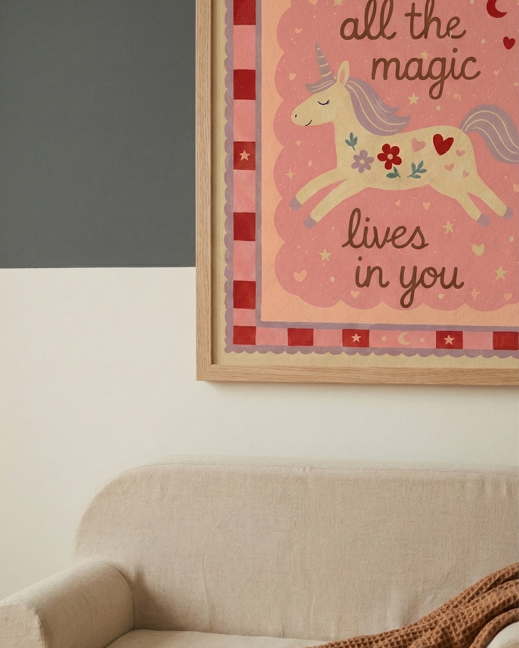 Unicorn Çerçeveli Poster