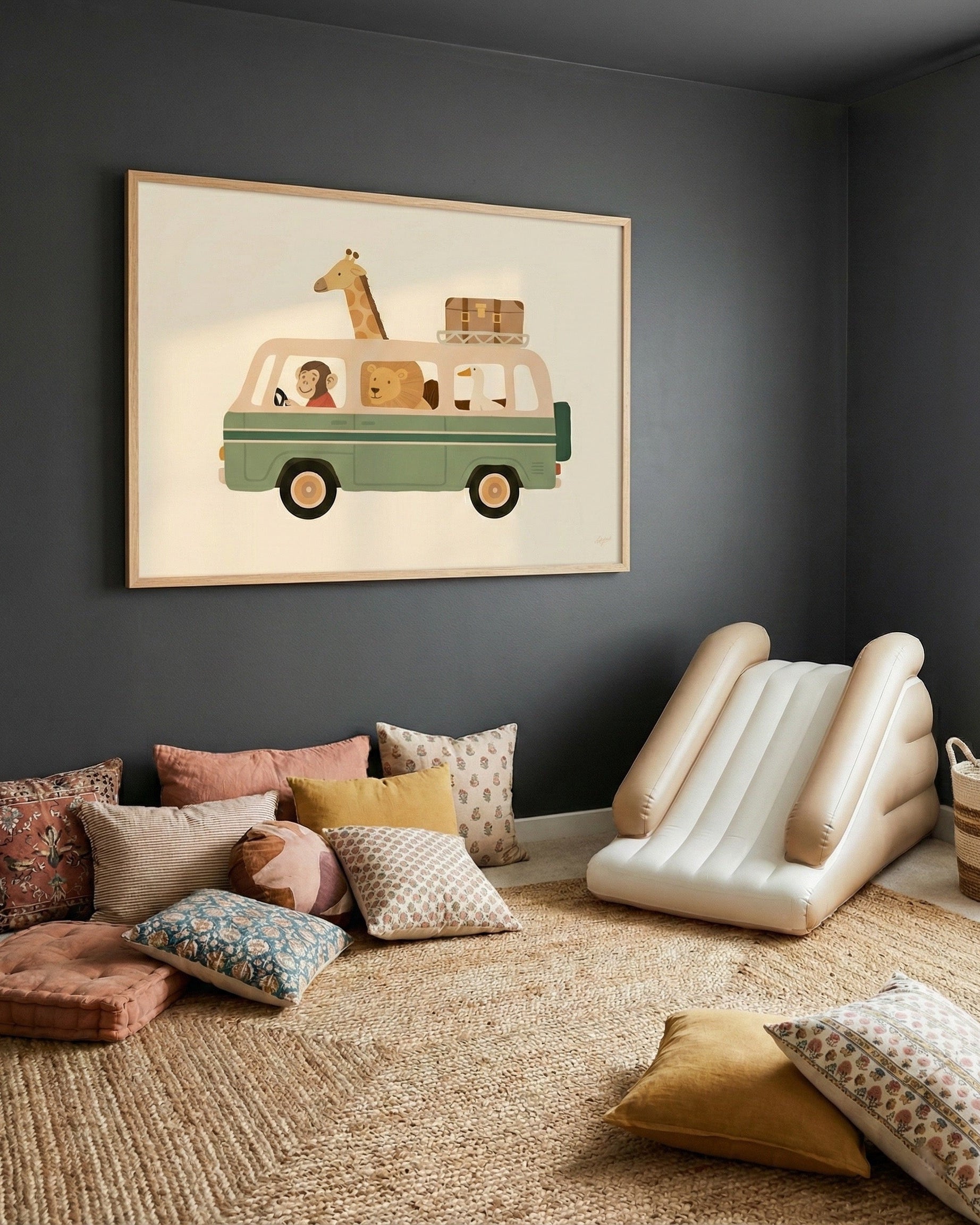 Safari Car Çerçeveli Poster