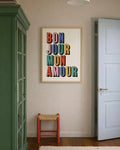 Bonjour Mon Amour Çerçeveli Poster