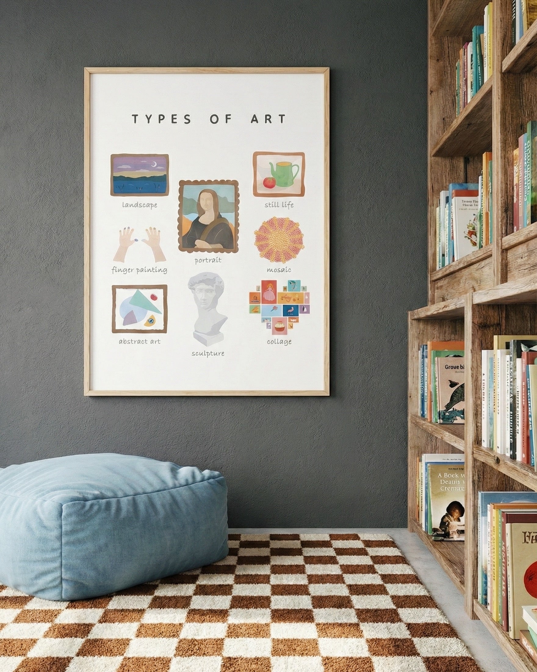 Types Of Art Çerçeveli Poster