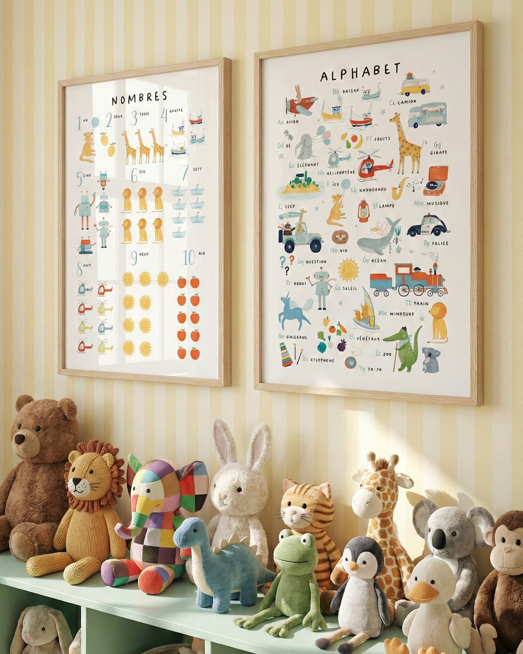 Edition Française Abc & 123 Çerçeveli Poster Seti