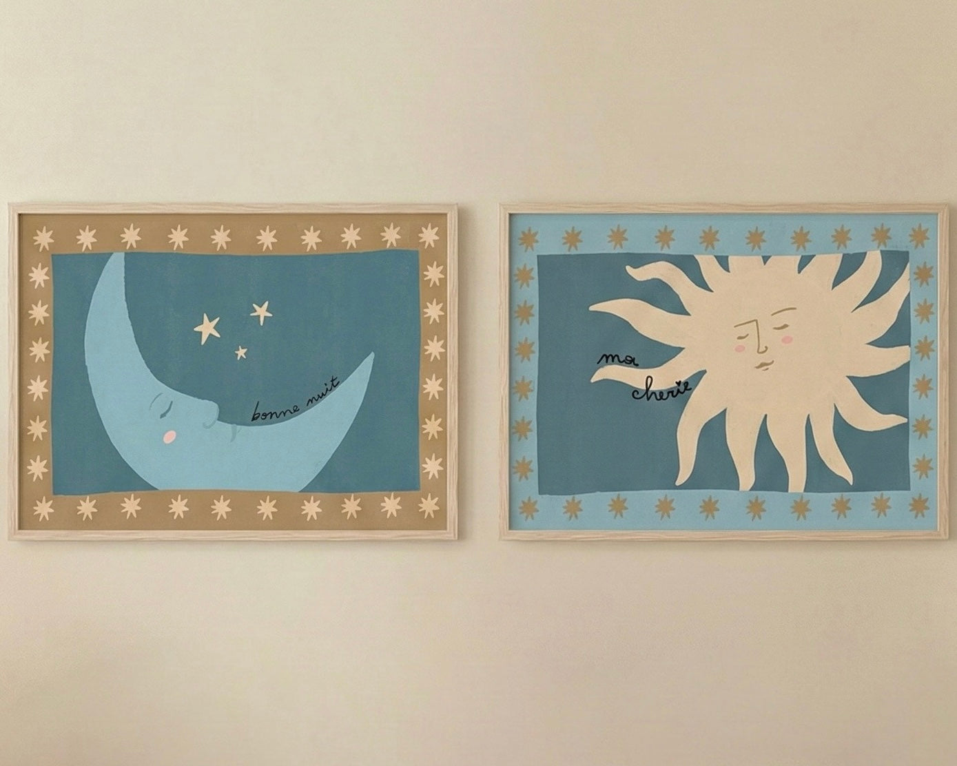 Bonne Nuit Ma Cherie Çerçeveli Poster Seti