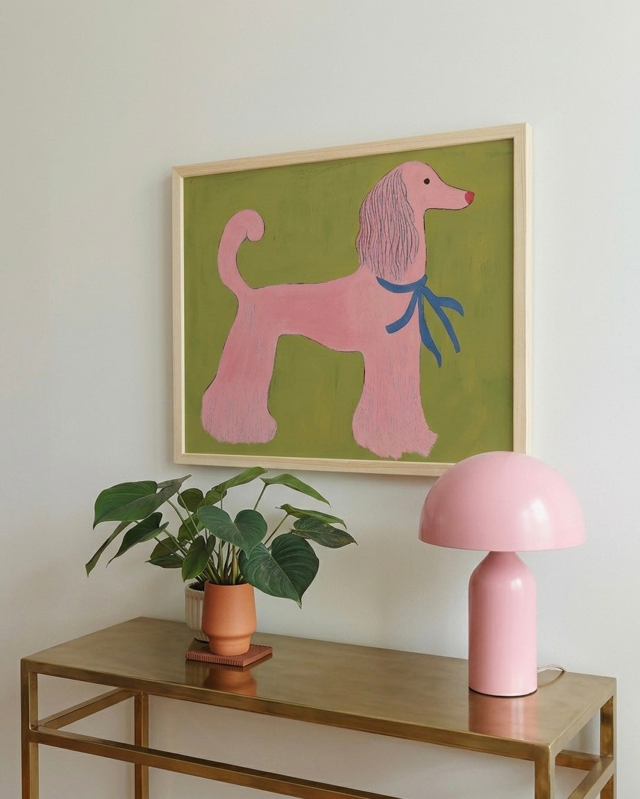 Cotton Candy Canine Çerçeveli Poster
