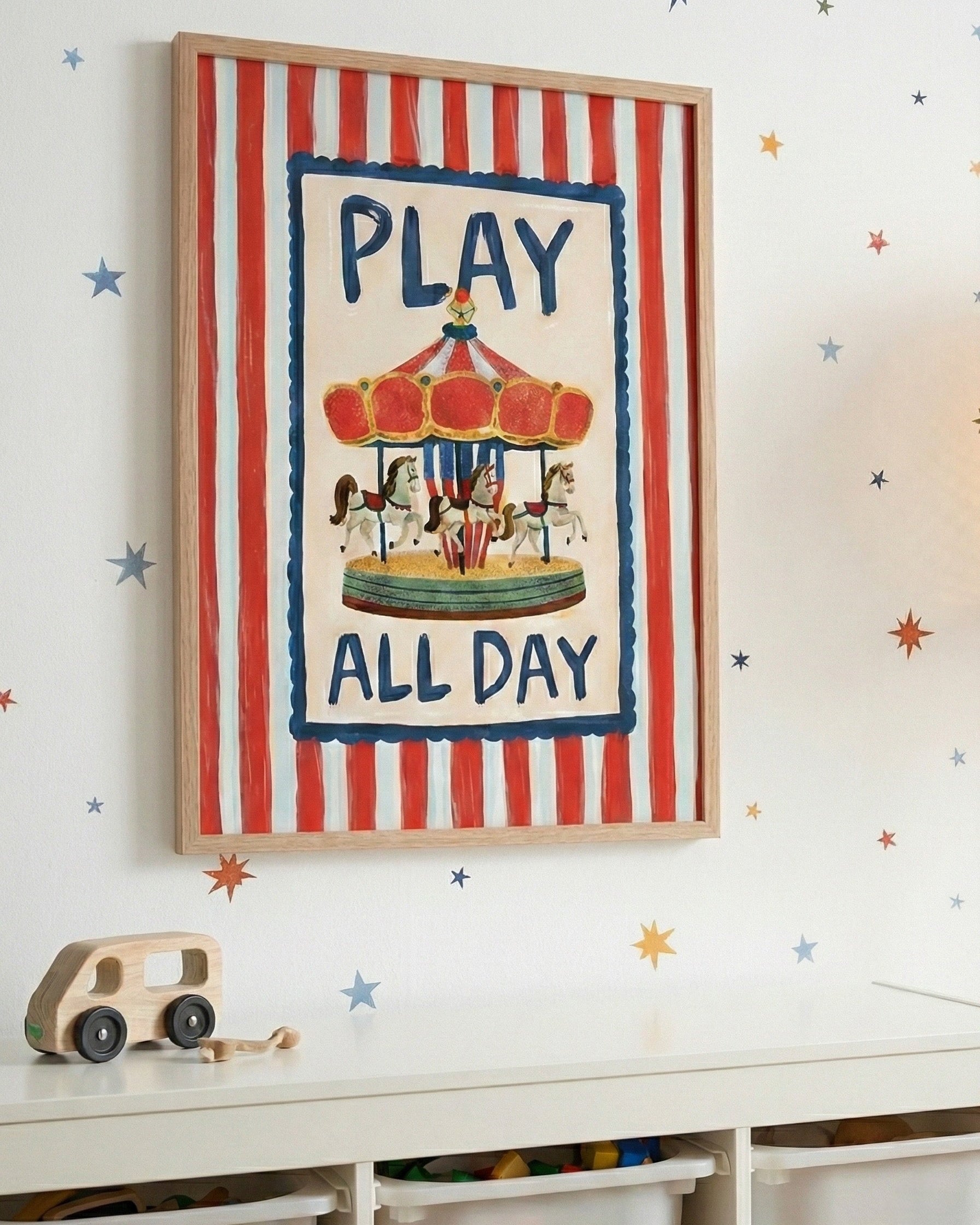 Play All Day Çerçeveli Poster