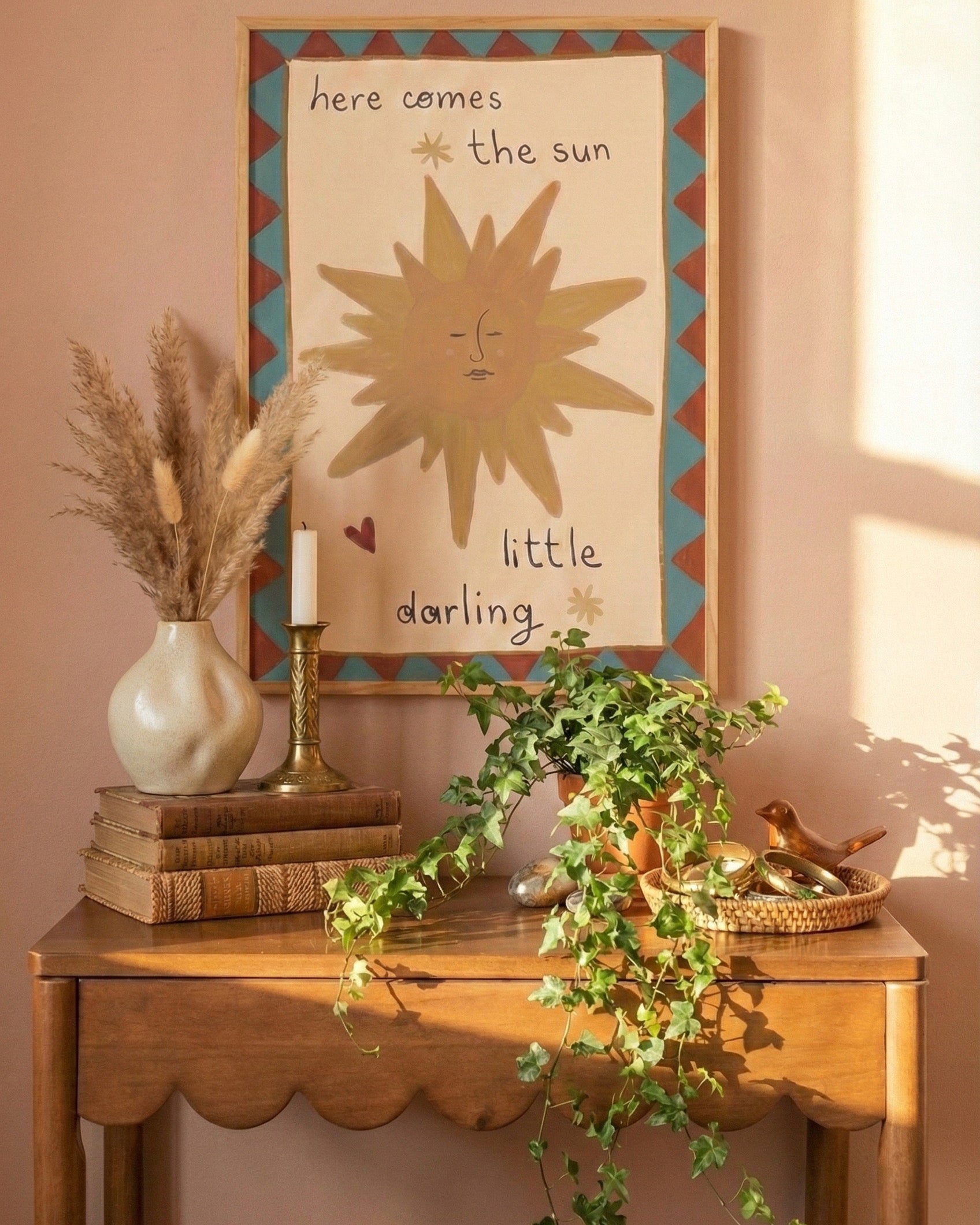 Here Comes The Sun Çerçeveli Poster