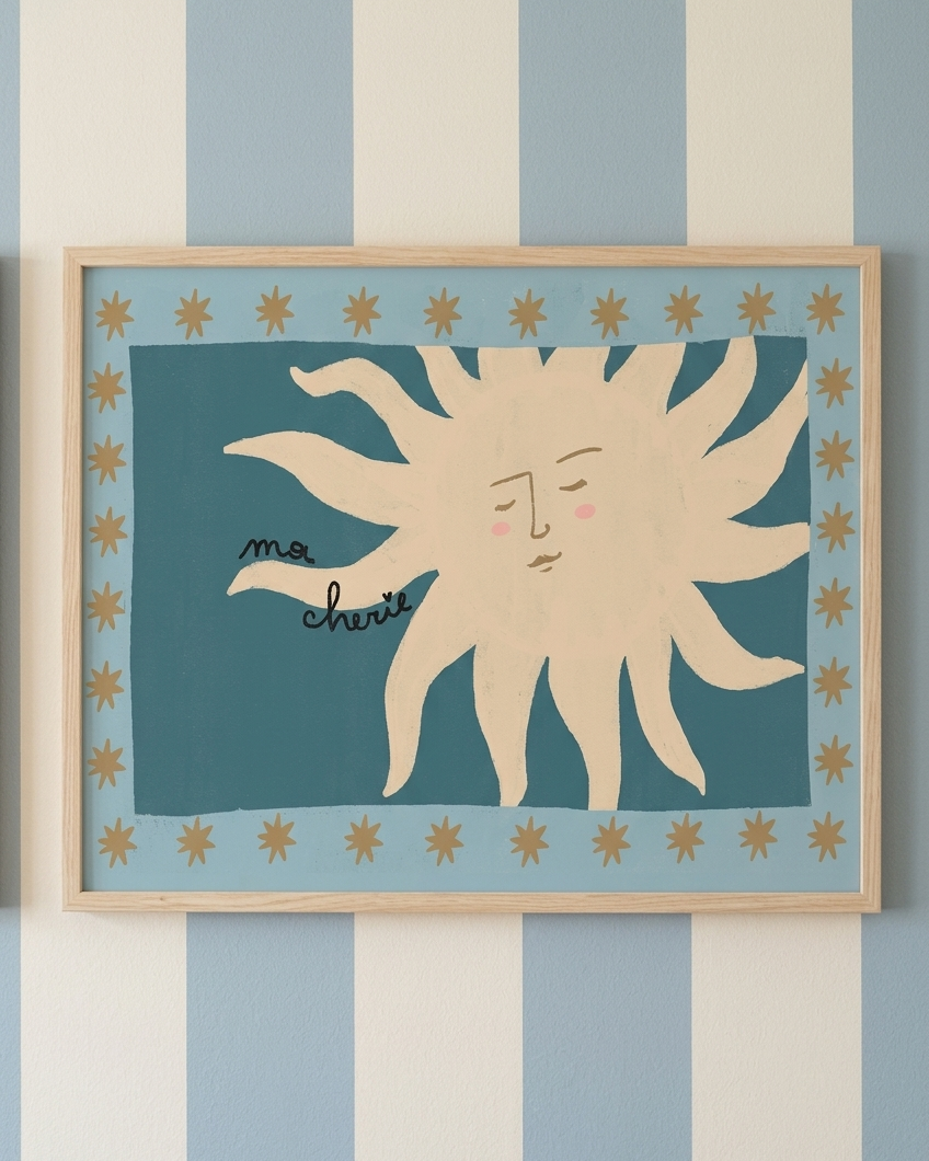 Bonne Nuit Ma Cherie Çerçeveli Poster Seti
