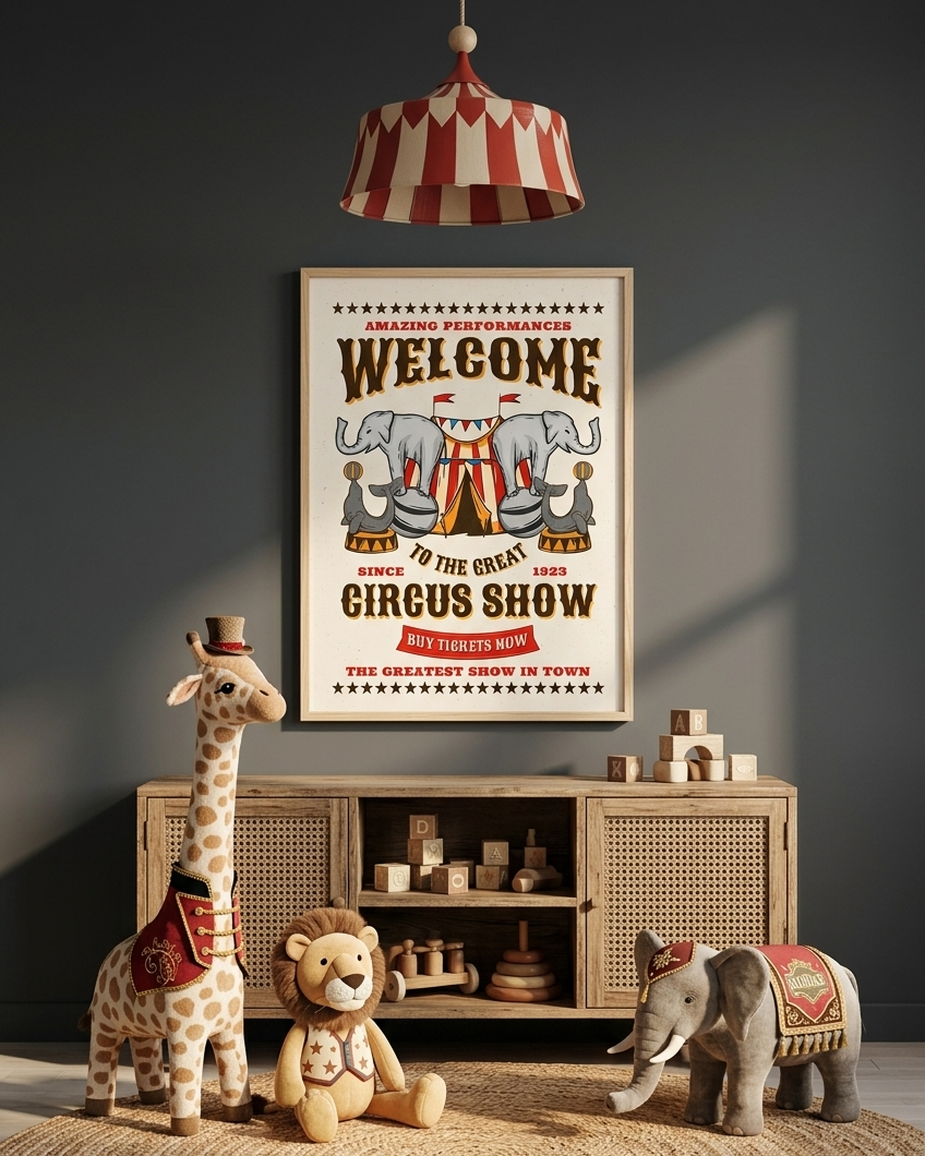 Circus Show Çerçeveli Poster