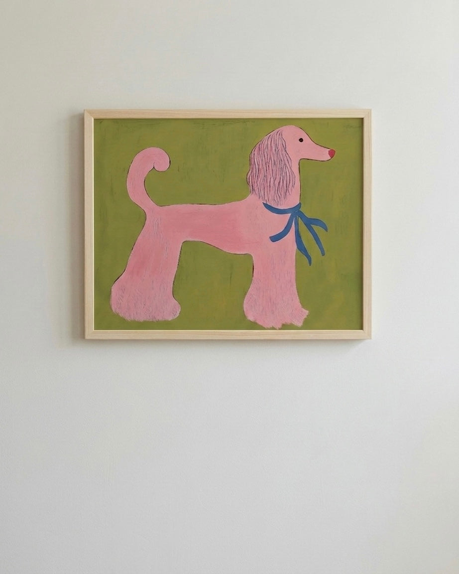 Cotton Candy Canine Çerçeveli Poster