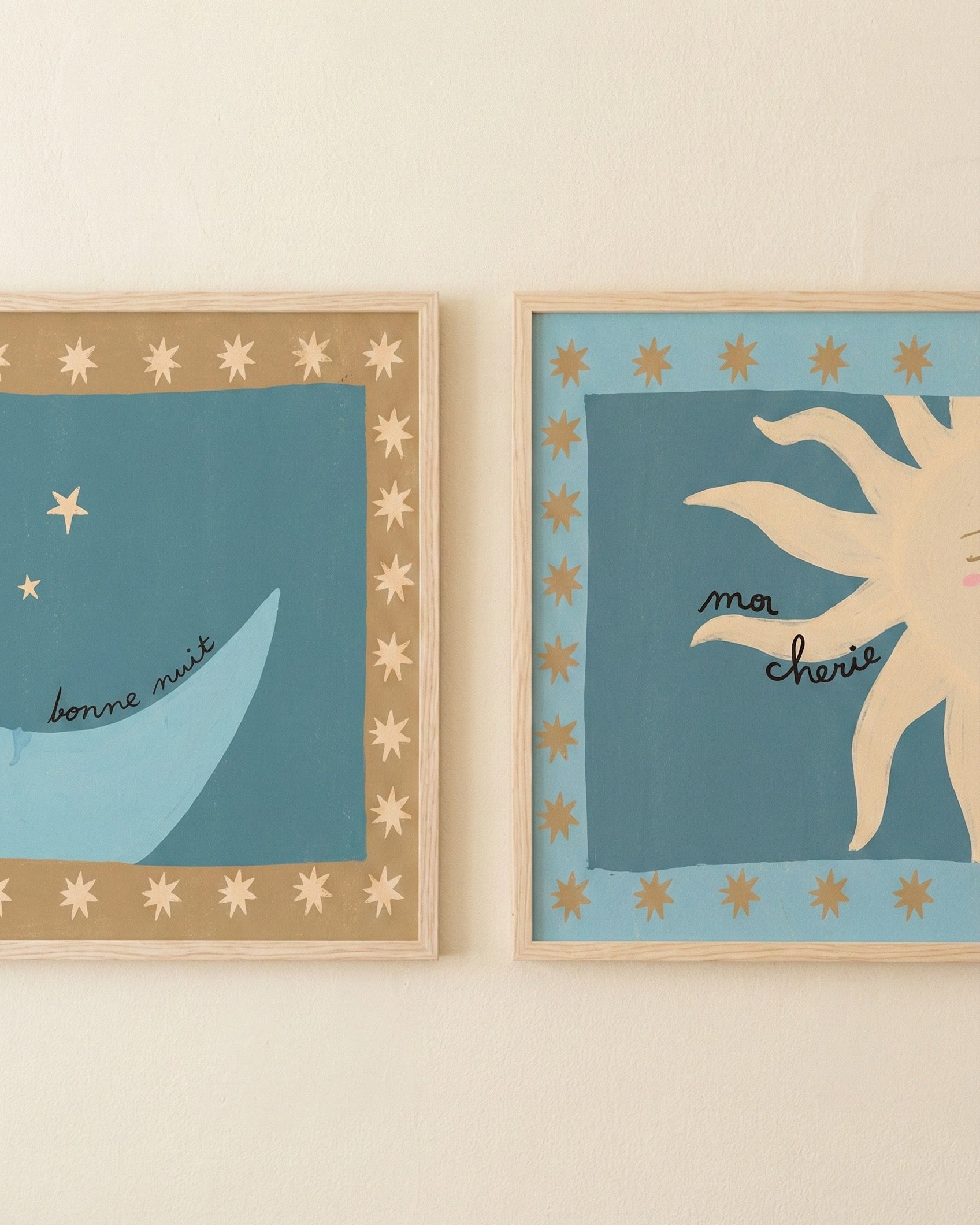 Bonne Nuit Ma Cherie Çerçeveli Poster Seti