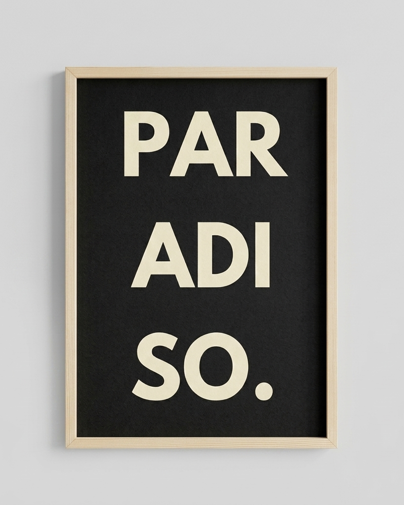 Paradiso Çerçeveli Poster