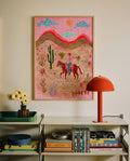 Pink Desert Wanderer Çerçeveli Poster