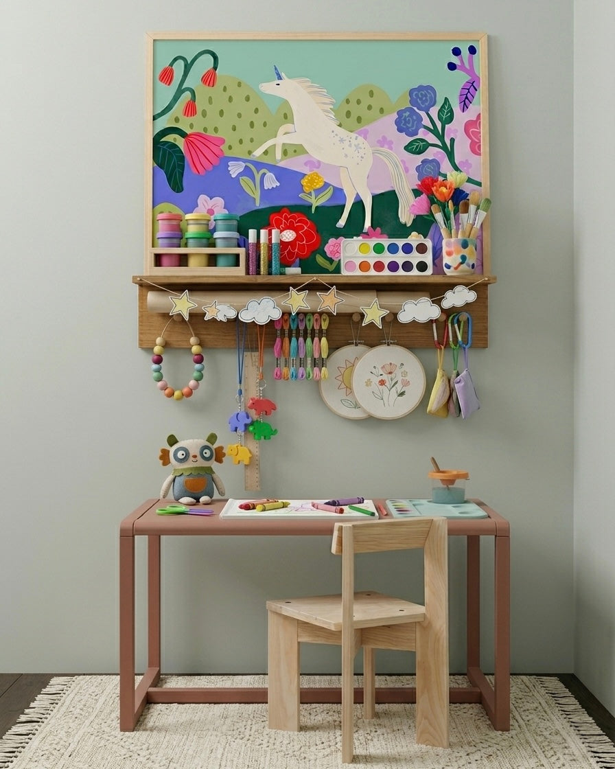 Unicorn In Bloom Çerçeveli Poster