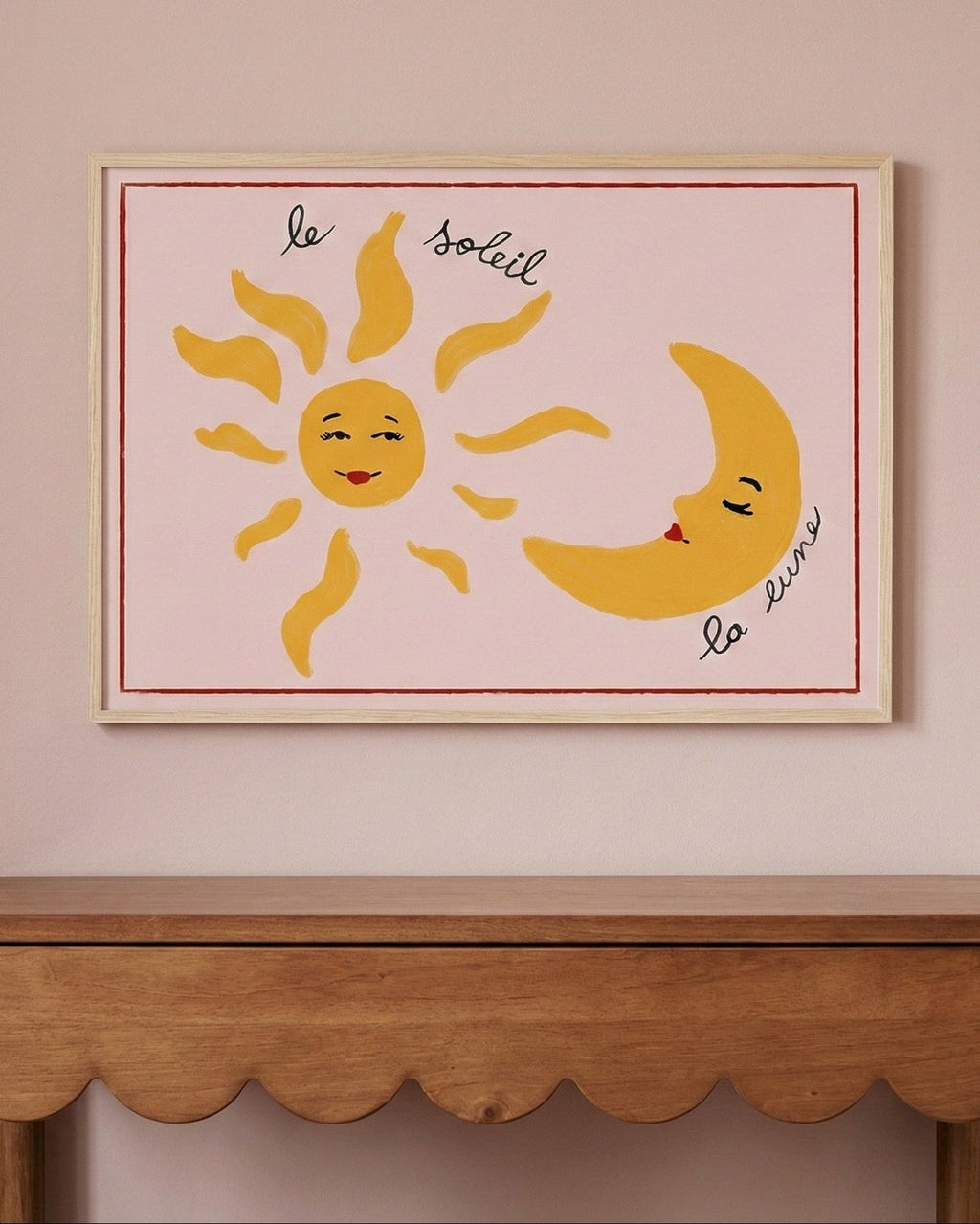 Le Soleil & La Lune Çerçeveli Poster