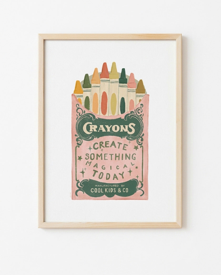 Magical Crayon Box Çerçeveli Poster