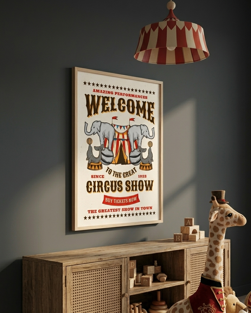 Circus Show Çerçeveli Poster