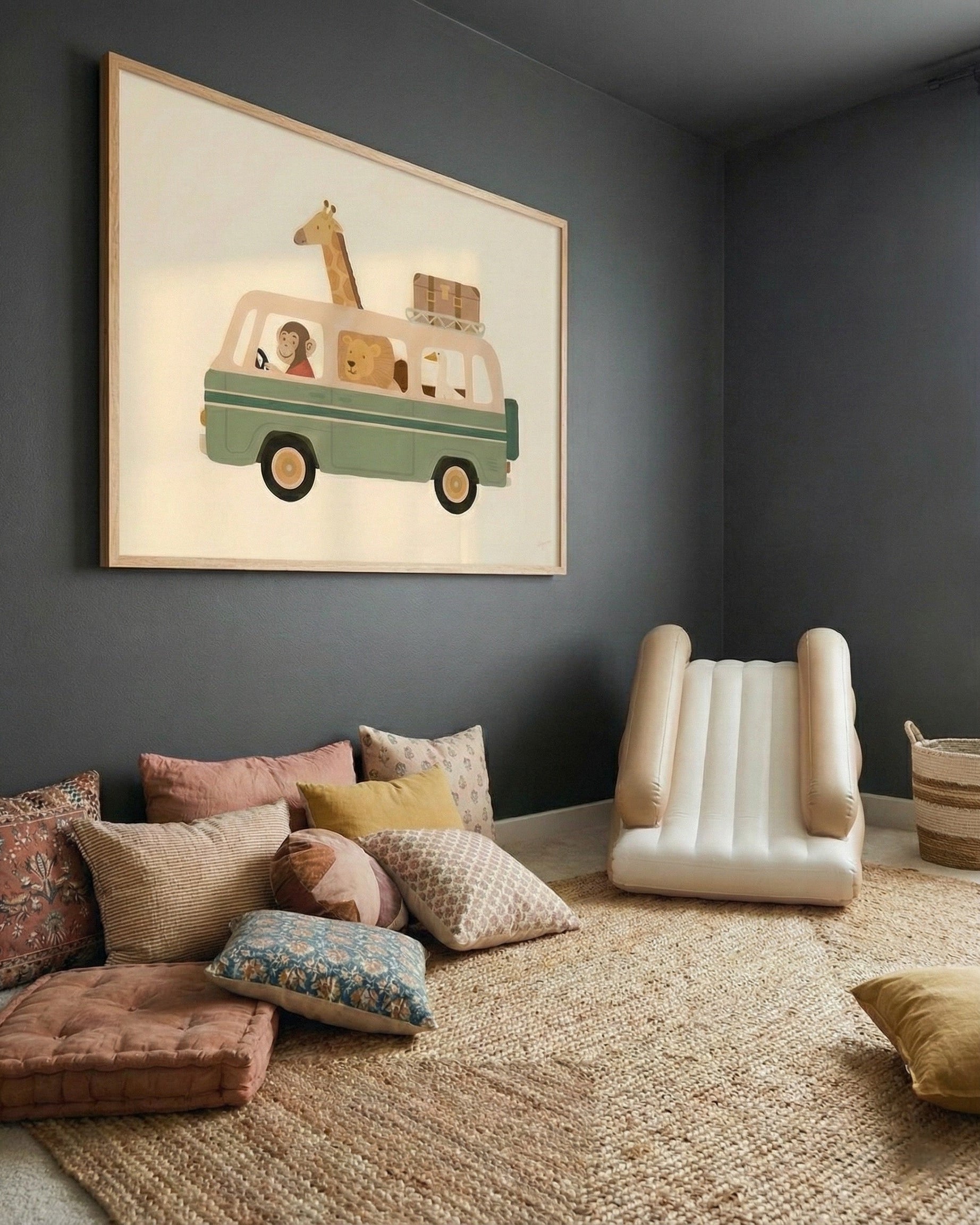 Safari Car Çerçeveli Poster