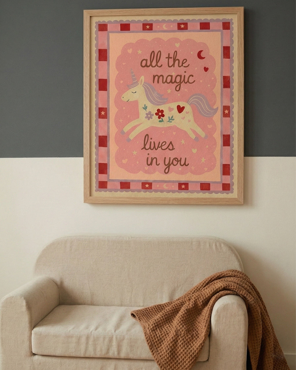 Unicorn Çerçeveli Poster
