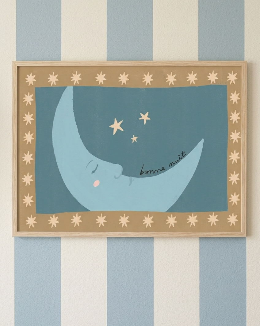Bonne Nuit Ma Cherie Çerçeveli Poster Seti