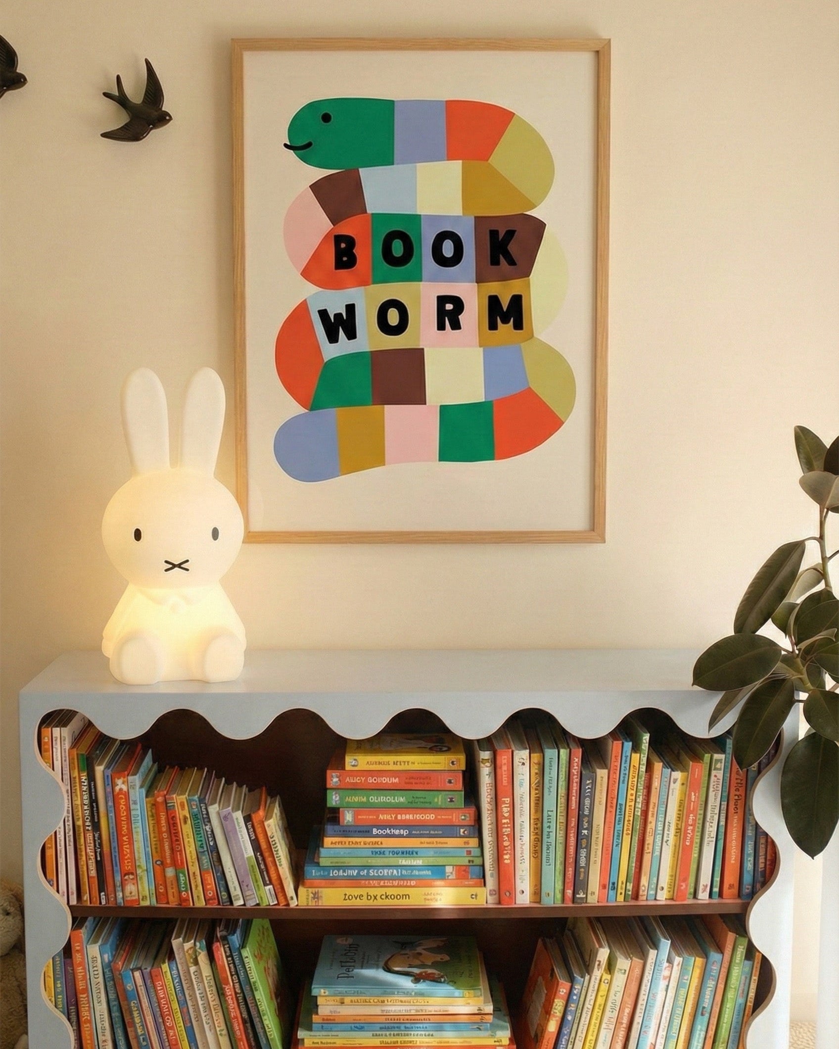 Book Worm Çerçeveli Poster