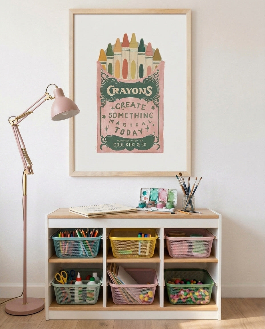 Magical Crayon Box Çerçeveli Poster