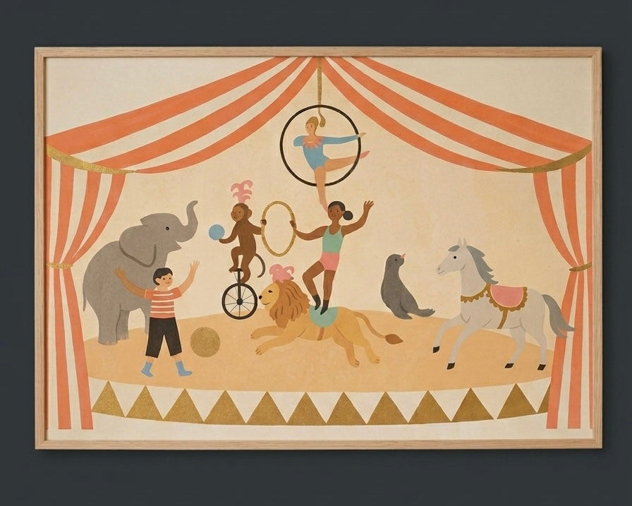 Circus Fun Çerçeveli Poster