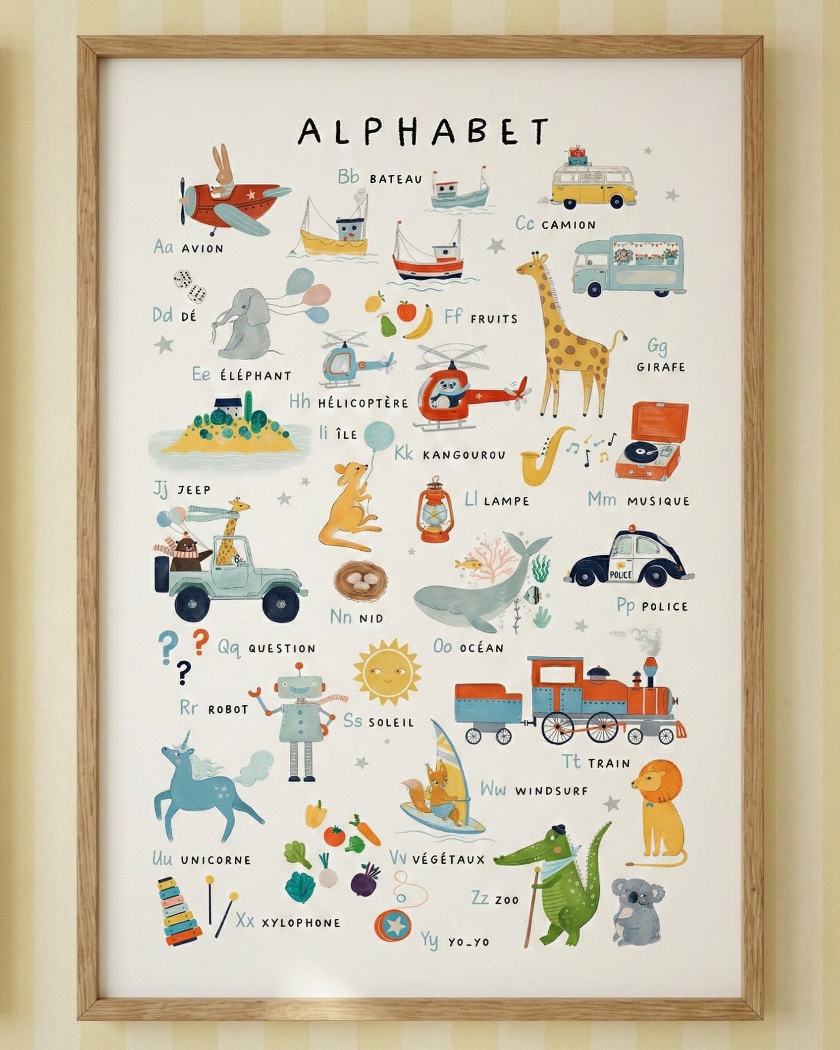 Edition Française Abc & 123 Çerçeveli Poster Seti