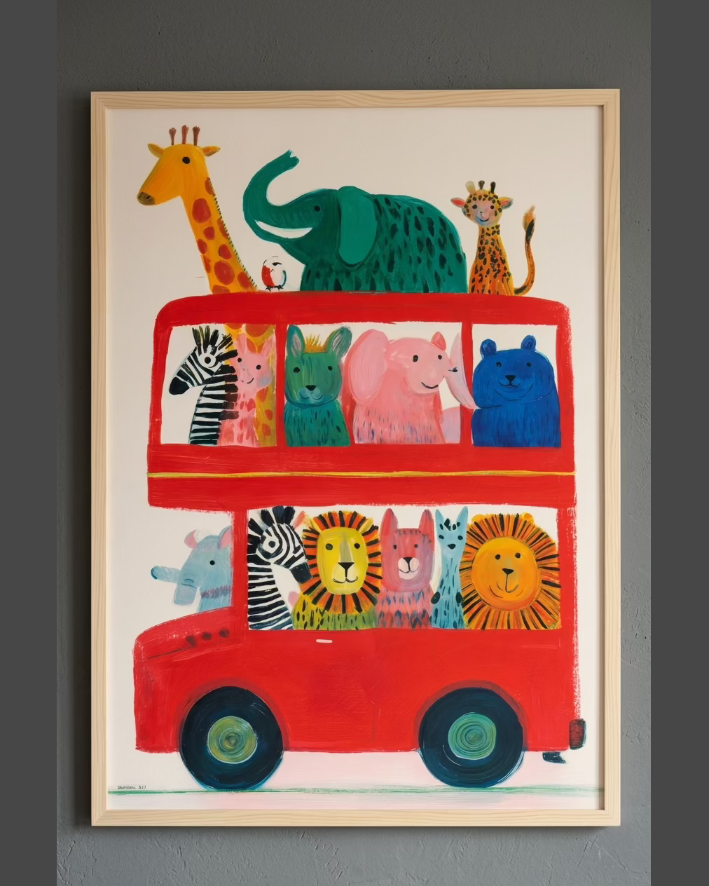 The School Bus Çerçeveli Poster