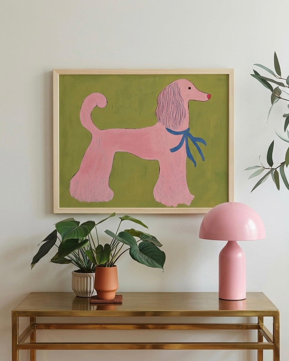Cotton Candy Canine Çerçeveli Poster