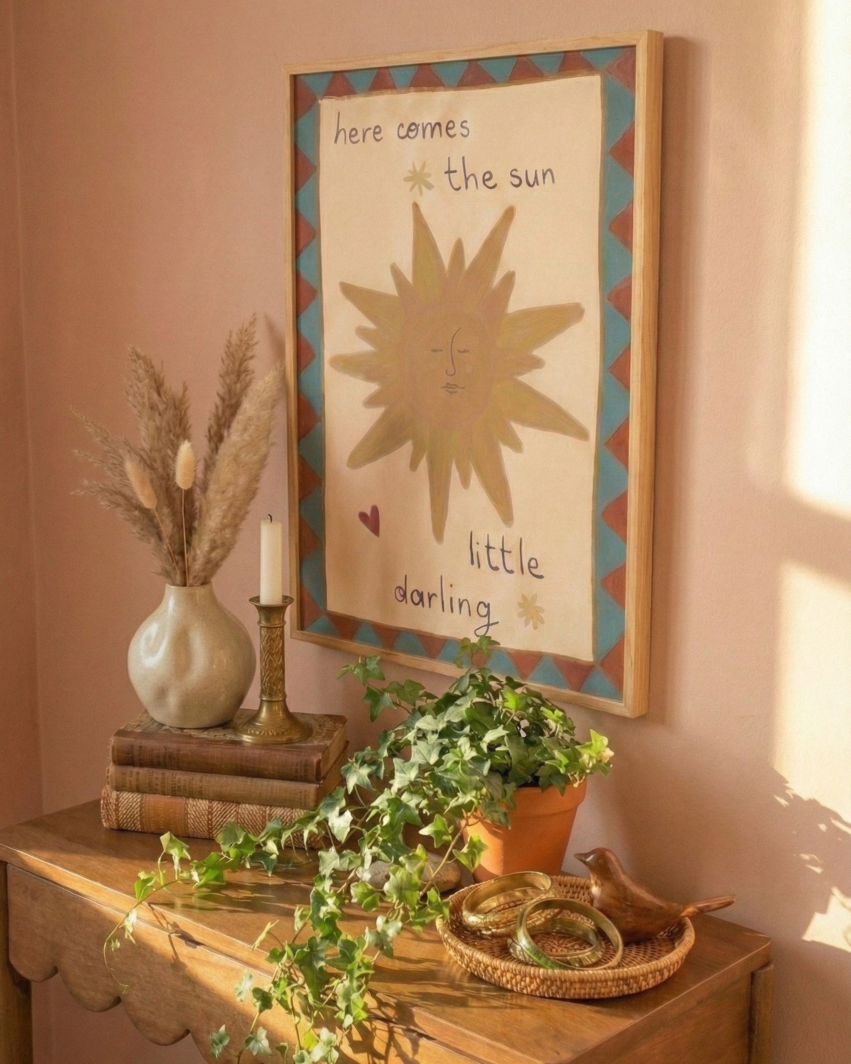 Here Comes The Sun Çerçeveli Poster