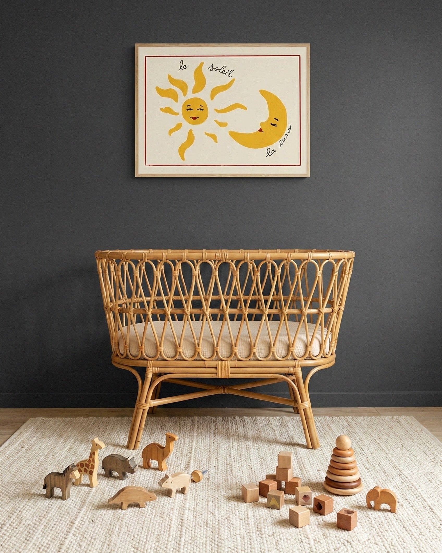 Le Soleil & La Lune Çerçeveli Poster