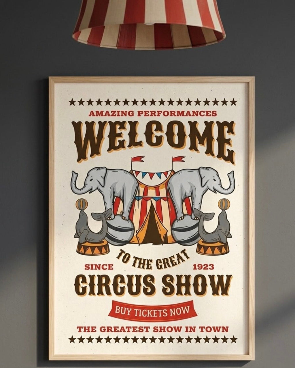 Circus Show Çerçeveli Poster