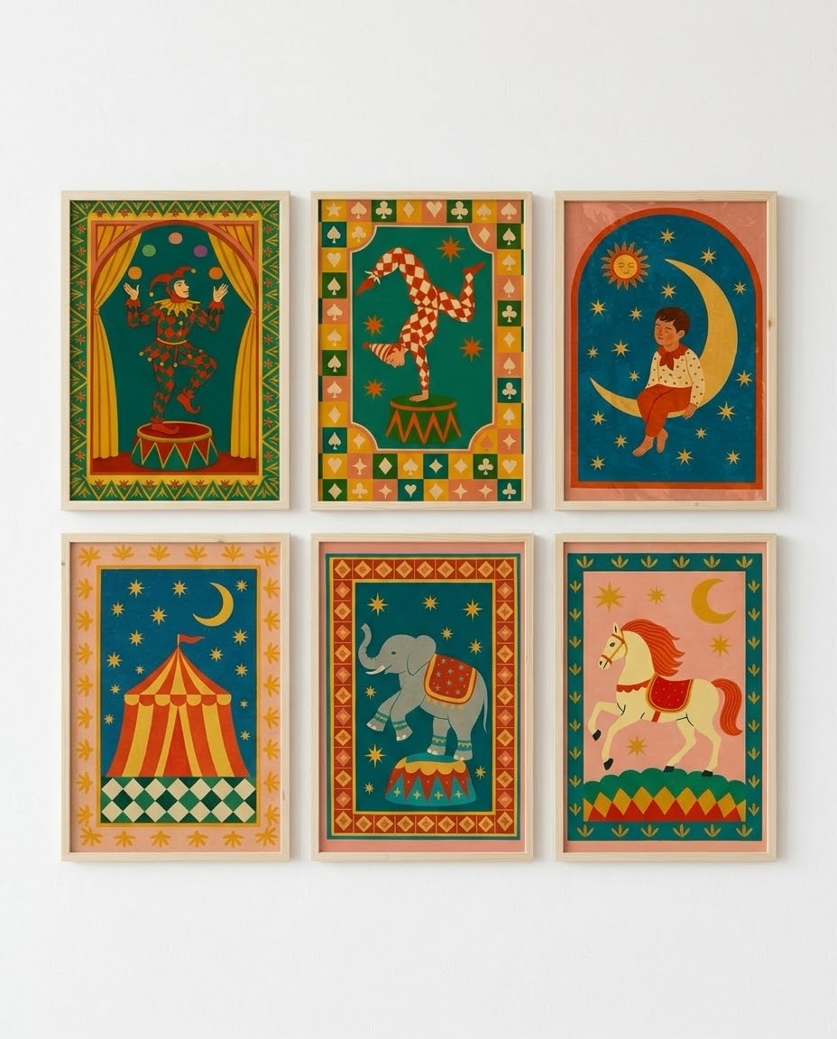 Circus Of Wonder Çerçeveli Poster Seti